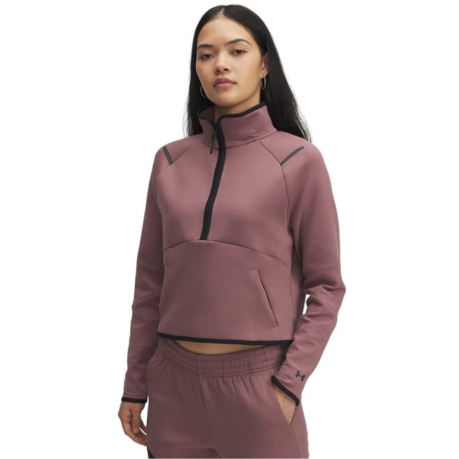 Cropped Relaxed Fit Raglan Sleeve Mock Neck Sweatshirt