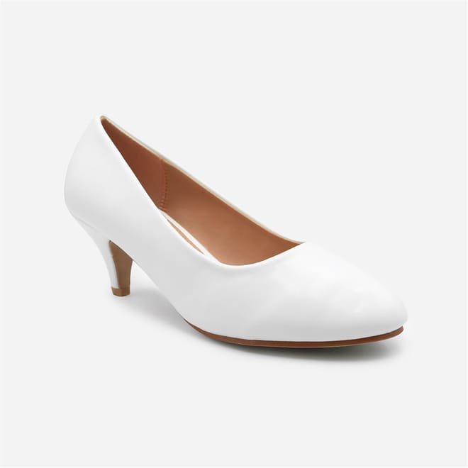 Low Heel Block Court Shoes