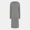 Knit Crew Neck Long Sleeve Midi Dress