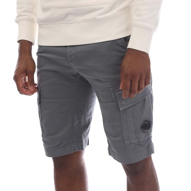 Stretch Sateen Cargo Shorts