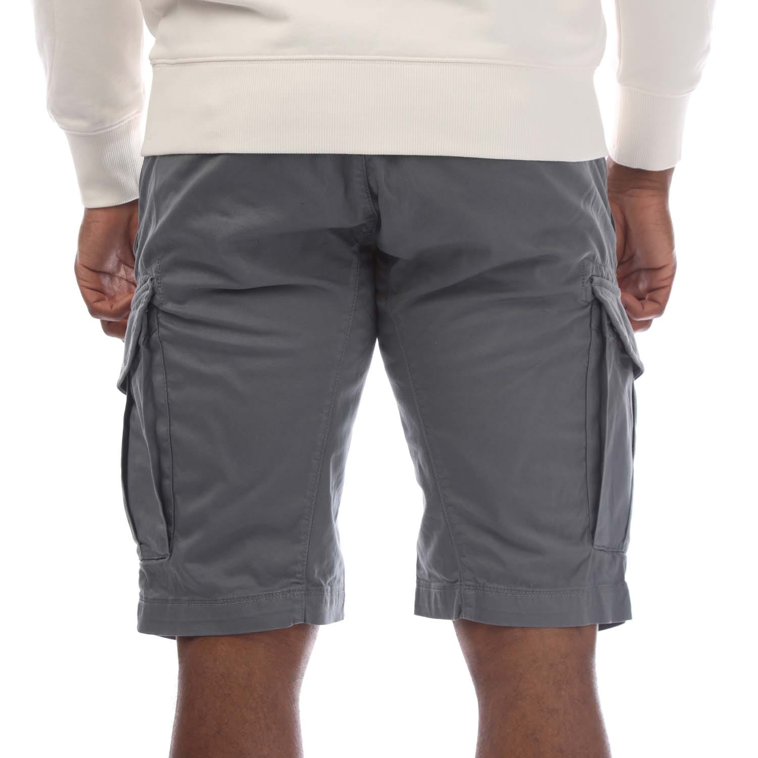 Grey C.P. Company Stretch Sateen Cargo Shorts - Get The Label