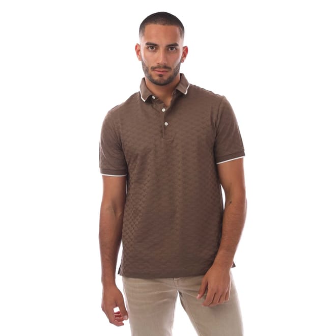 Allover Jacquard Eagle Polo Shirt