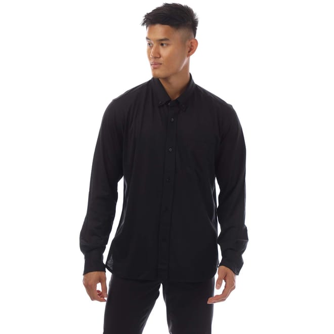 Silk Cotton Blend Button Down Shirt