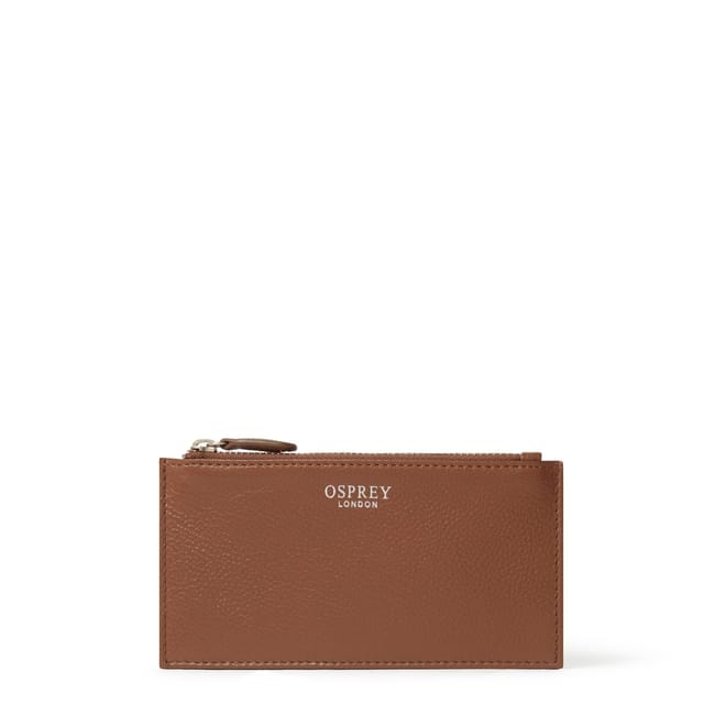 London Molly Zip Top Leather Card Pouch