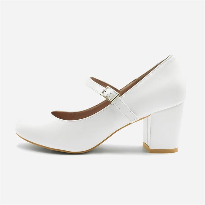 Block Heel Round Toe Mary Janes