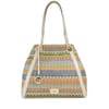 Striped Tote with Detachable Strap
