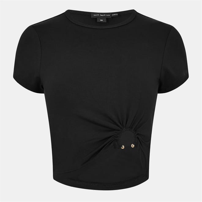 Cropped O-Ring Slim Fit T-Shirt