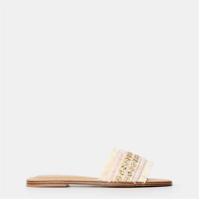 Flat Heel Open Toe Slide Sandals