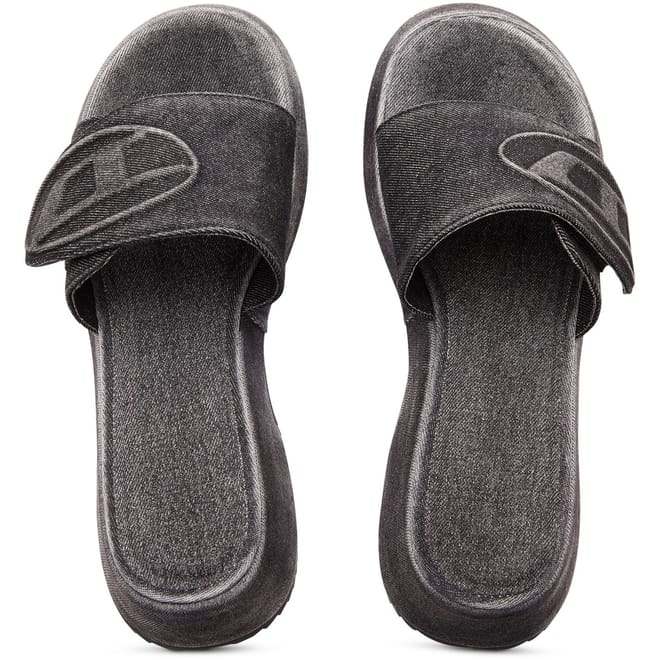 Sa Oval D Denim Slide Sandals