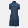 D Shirty Aito Collared Neck Knee Length Dress