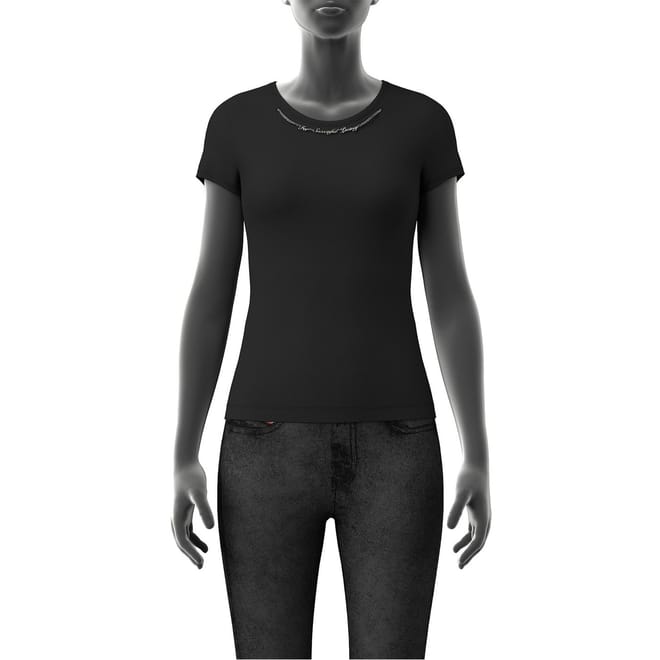 T Matic Chain Lettering Slim Fit T-Shirt