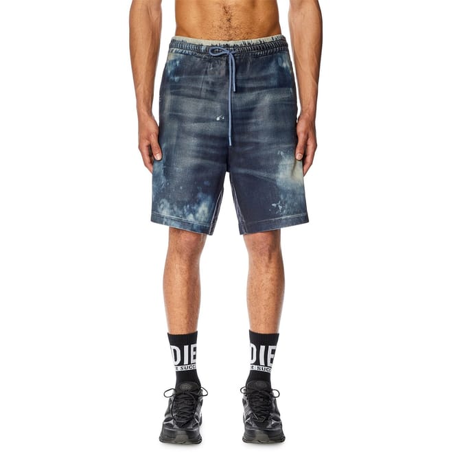 Denim Acid Wash Shorts