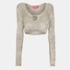 Cheryl Slim Fit Cropped Long Sleeve Sweater