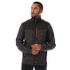Montgomery Heathered Patterned Fleece Jacket with Ribbed Cuff