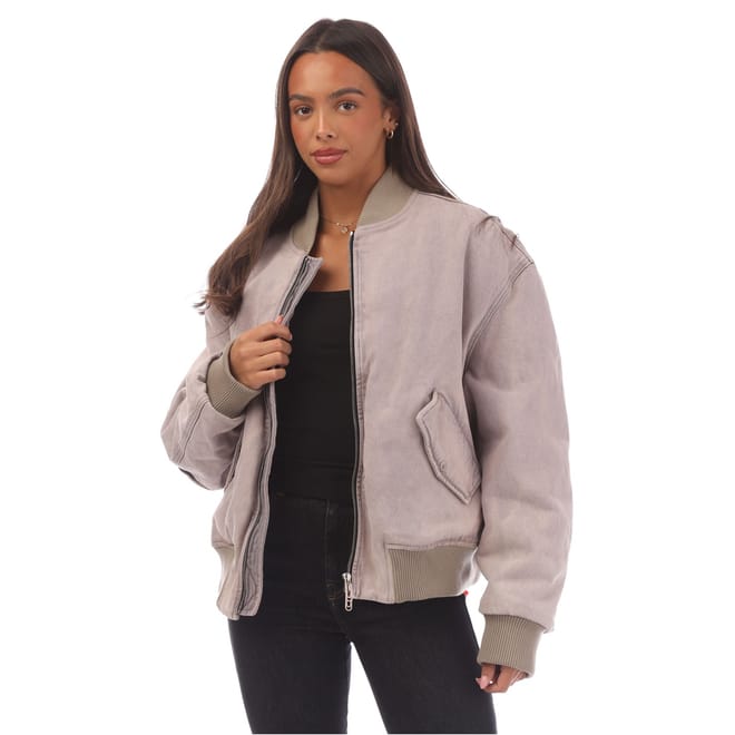 Solid Patterned Ribbed Cuff Bomber Jacket