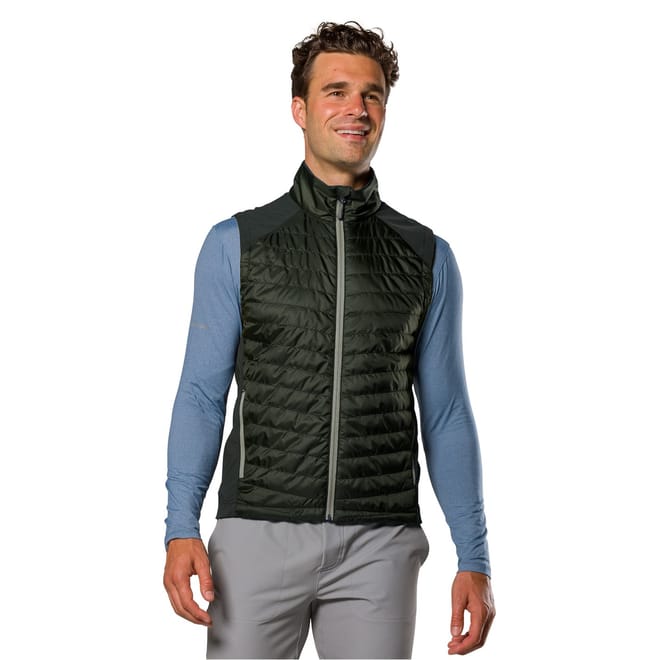 Solid Patterned Zipped Pocket Performance Vest