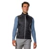 Ribbed Mock Neck Zipped Pocket Hybrid Vest