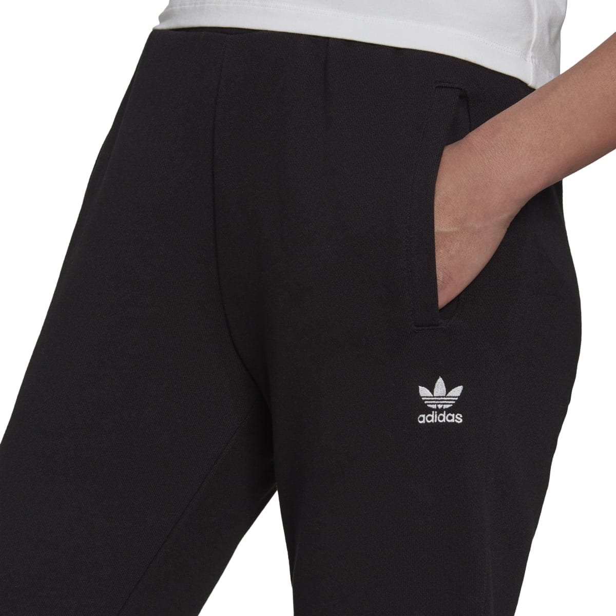 Black adidas Originals Womens Adicolor Essentials Slim Joggers Get The Label