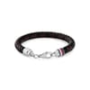 Hilfiger Mens Braided Leather Bracelet