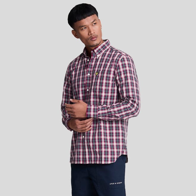 Washed Check Poplin Shirt