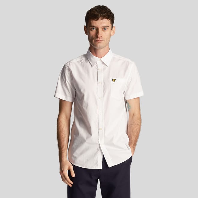 Plain Poplin Short Sleeve Shirt