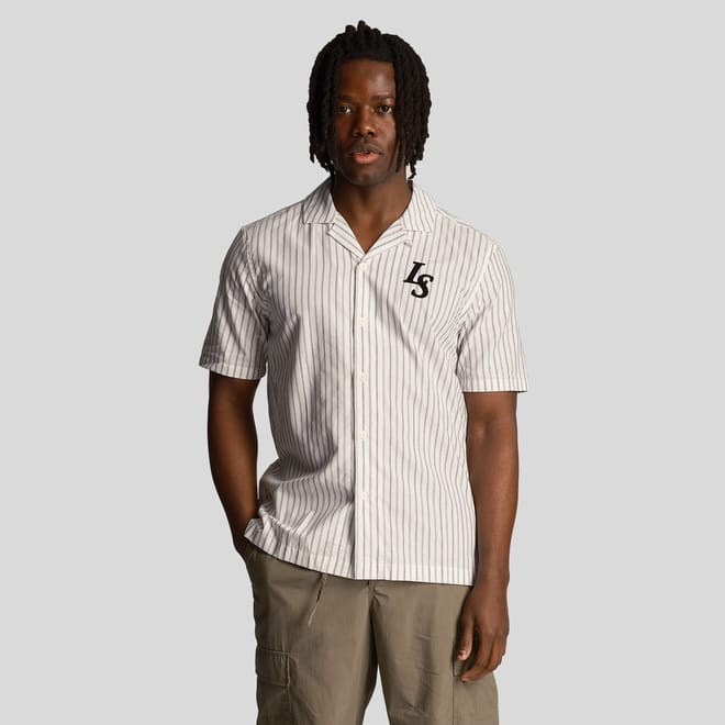 Pinstripe Revere Collar Shirt