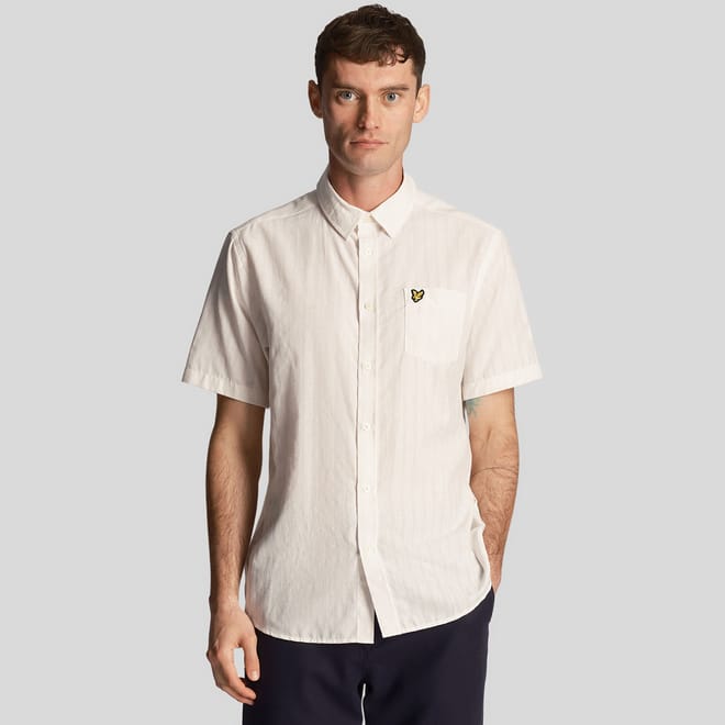 Textured Stripe Short Sleeve Shirt