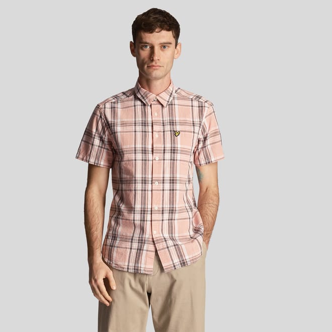 Linen Check Short Sleeve Shirt