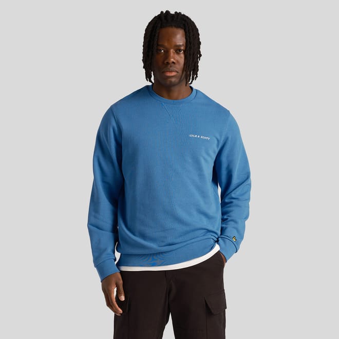 Loopback Embroidered Crewneck Sweatshirt