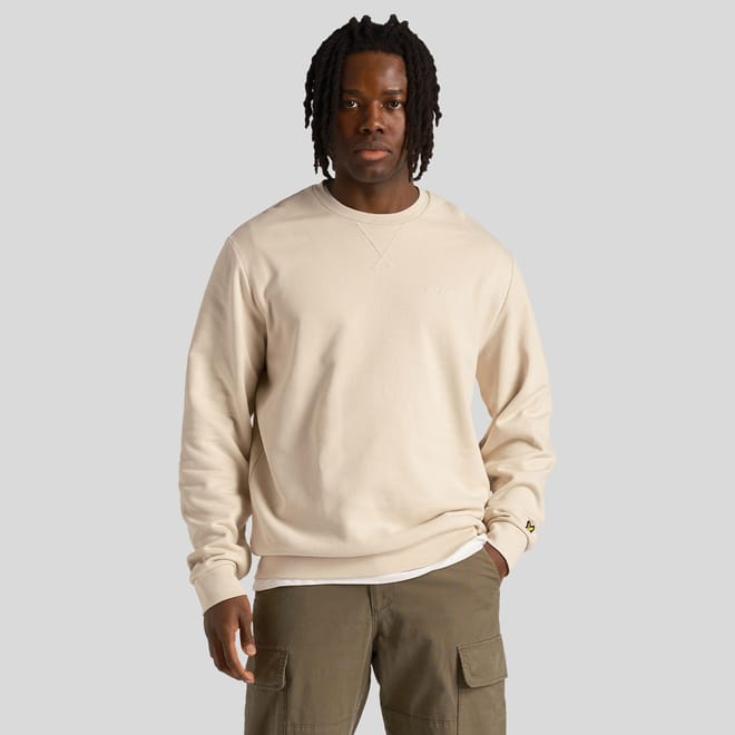 Loopback Embroidered Crewneck Sweatshirt