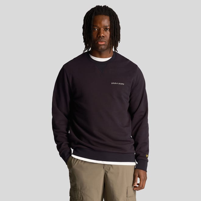Loopback Embroidered Crewneck Sweatshirt