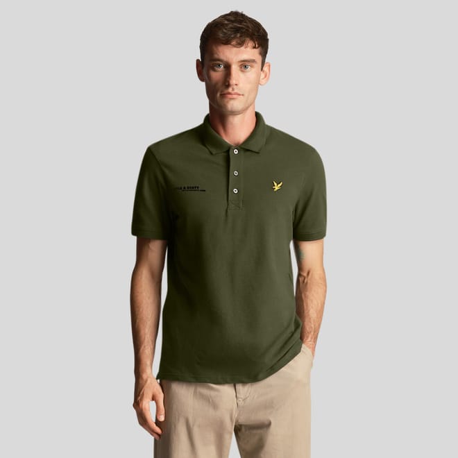 Co-Ordinate Print Plain Polo Shirt
