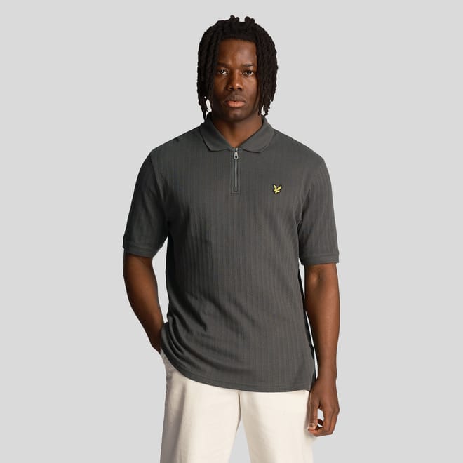 Textured Stripe Polo Shirt