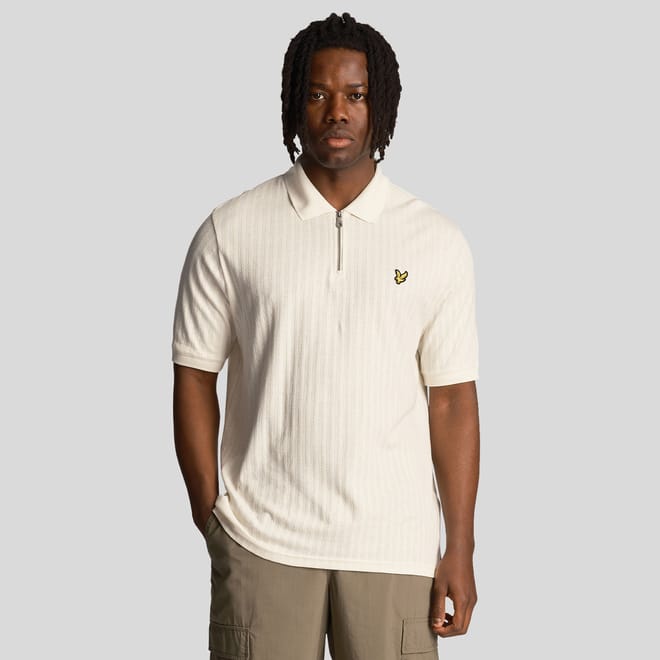 Textured Stripe Polo Shirt