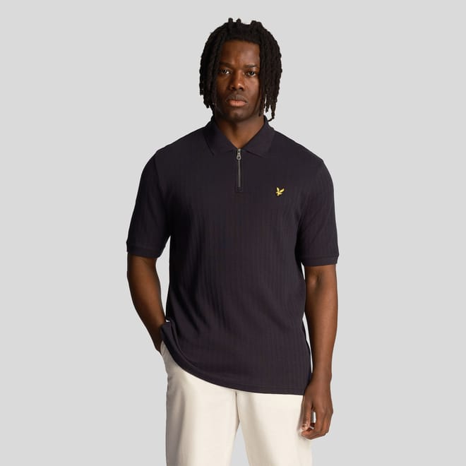 Textured Stripe Polo Shirt