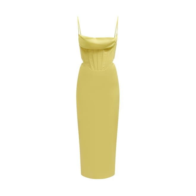 Martini Cowl Neck Midi Bodycon Dress