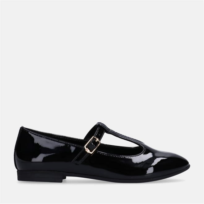 Ballet Round Toe Flat Heel T-Bar Pumps
