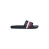 Stripe Flatform Open Toe Slide Sandals