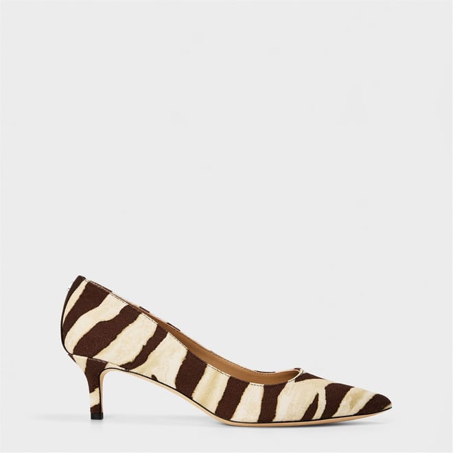 Adrienne Zebra Patterned Stiletto Heel Pumps