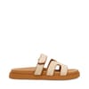 Textured Open Toe Slide Sandals