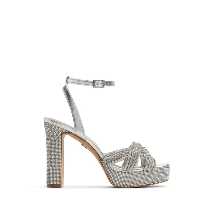 High Heel Metallic Open Toe Sandals