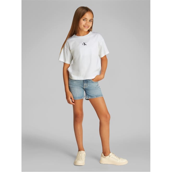 CK Logo Boxy Fit Short Sleeve T-Shirt