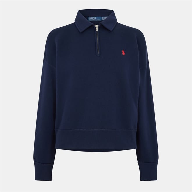 Polo Quarter Zip Relaxed Fit Sweatshirt