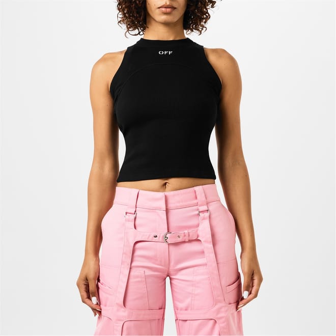 Ribbed Slim Fit Cropped Tank