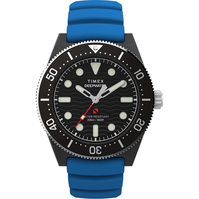 Water Meridian Dive Rubber Strap Analogue Watch