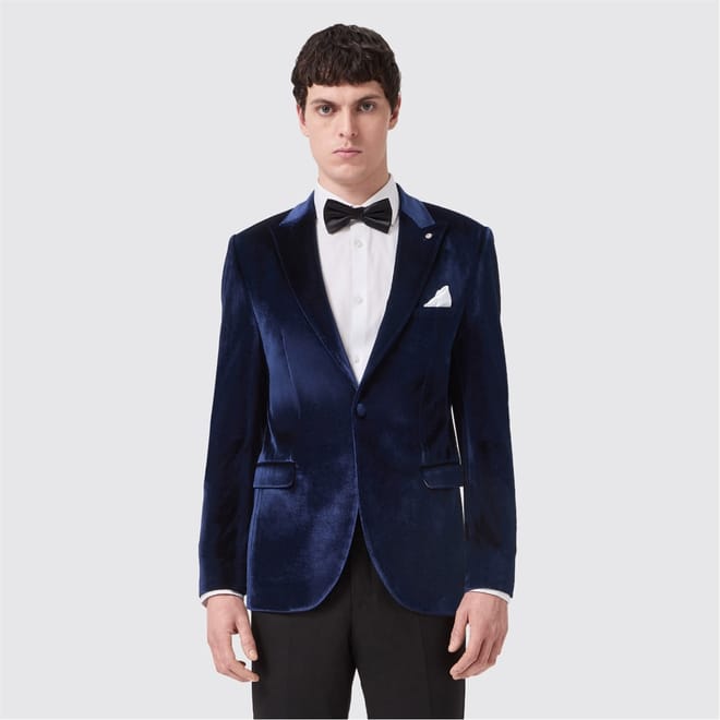 Slim Fit Velvet Blazer