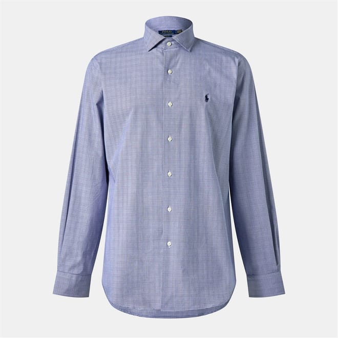 Poplin Check Regular Fit Point Collar Cuff Sleeve Shirt