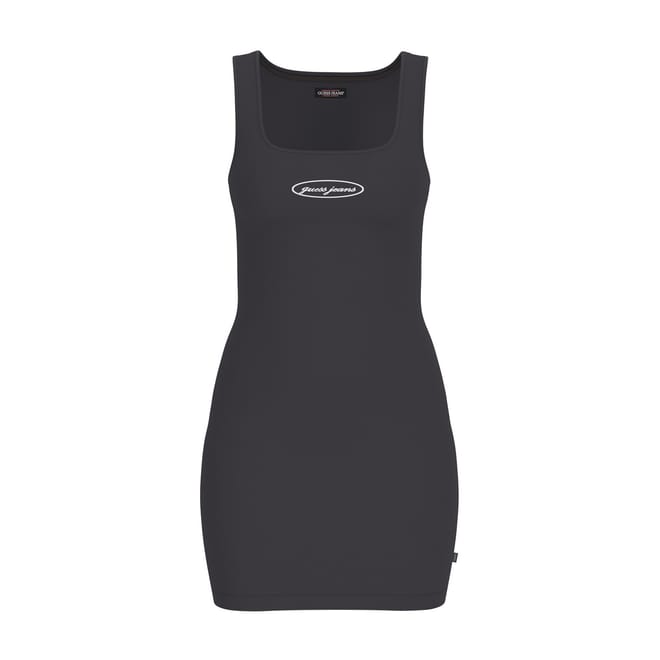 Embroidered Square Neck Mini Dress