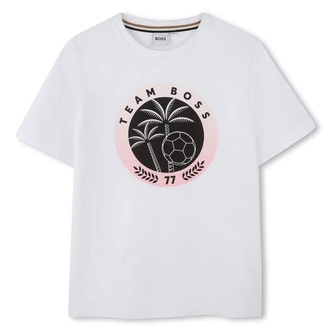 Junior Football Font Logo Print T-Shirt