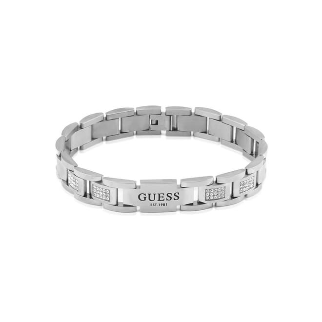 12mm Flat Chain  And  White Cz Bracelet